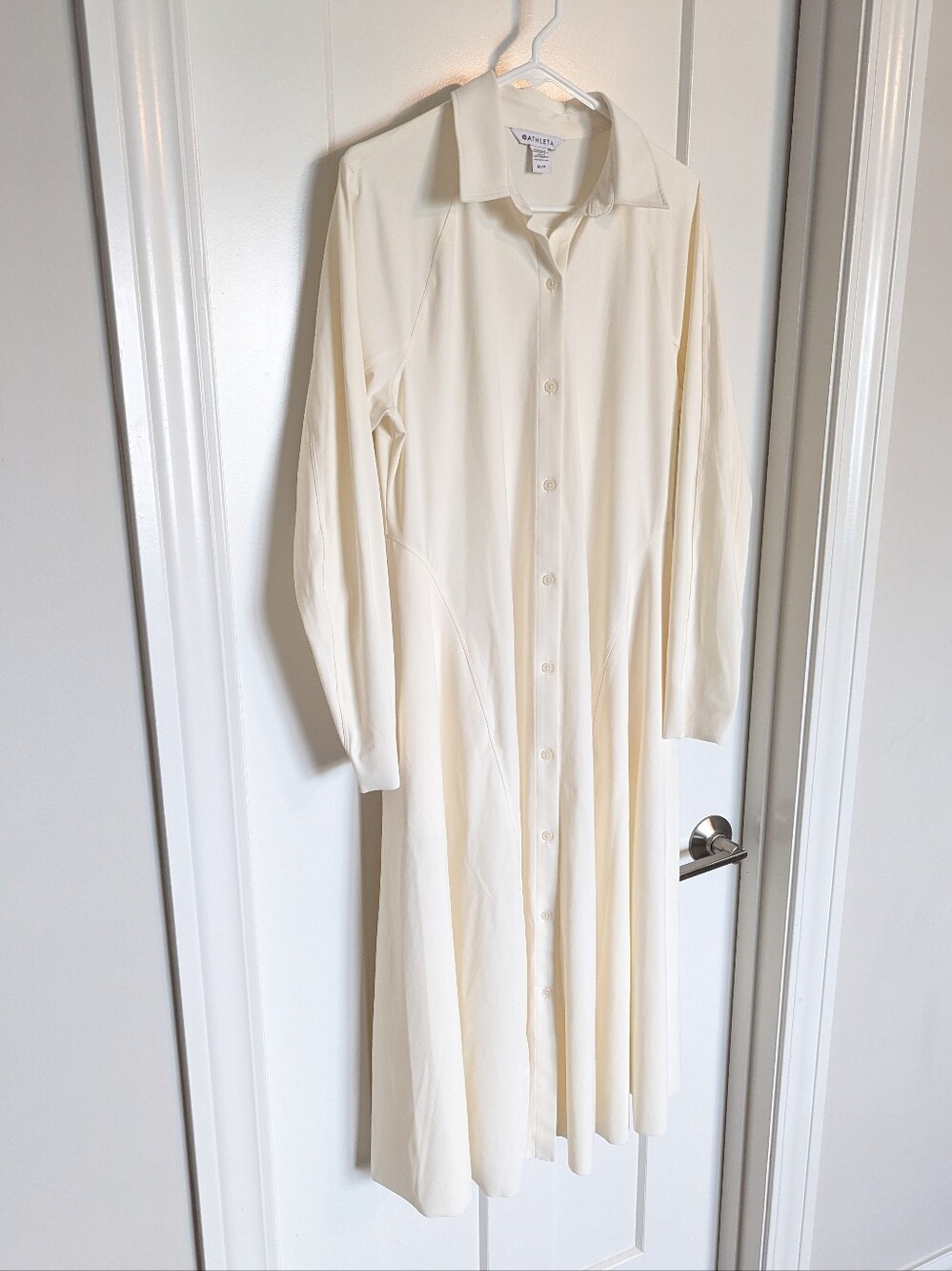 Athleta Cosmic Layer Dress - Off White Cream sz M - Picture 3 of 8